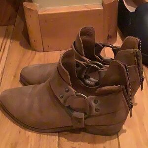 Frye Brown Suede Mules